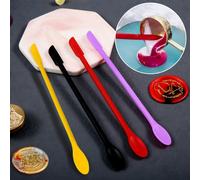 1 pièce Spatule double en silicone pour sceller la cire, outils et accessoires pour l'artisanat de résine, bâton mélangeur multi-usage pour la cire de scellage, grattoir résistant à la chaleur pour l'