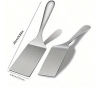 1 pièce Spatule en acier inoxydable - Spatule de cuisson plate pour crêpes, steaks et plaques, outil de cuisine durable avec manche ergonomique Pelle plate,Pelle qui fuitAcier inoxydable