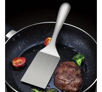 1 pièce Spatule en acier inoxydable - spatule plate pour bifteck, crêpes et cuisson à la plaque, spatule, ustensile de cuisine durable, avec manche ergonomique, spatule de cuisine, spatule à crêpes, o