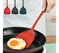 1 pièce Spatule en silicone multicolore multifonction, anti-adhésive, résistante à la chaleur, manche ergonomique, convient pour la cuisine, la friture et le grillage, convient pour les crêpes, les st