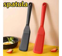 1 pièce Spatule en silicone pour crêpes et omelettes tout-en-un, grattoir en silicone de haute qualité, outil de cuisson pour retourner les steaks, pince spatule pour œufs - retourneur long et fin pou