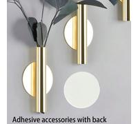 1 pièce Sticker mural décoratif Vase à fleurs en métal et plantes artificielles suspendues, sans perçage requis. Cadeau pour anniversaire, remise de diplôme, décoration de maison et de chambre, vase e