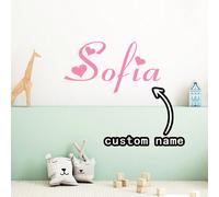 1 pièce Sticker mural personnalisé en PVC de forme asymétrique, rose doux et noir, en plusieurs tailles et styles. Amovible et réutilisable. Idéal pour la décoration de la chambre, de la cuisine, de l