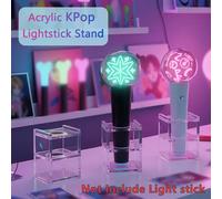 1 pièce Support de bâton lumineux K-Pop en acrylique - Support de bâton lumineux K-Pop compatible avec divers bâtons lumineux, support ultra-stable à double trou, rack de rangement adapté à la collect