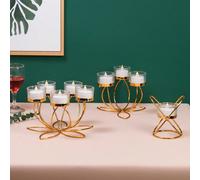 1 pièce Support de bougie en métal, support de bougie en fer pour une dîner romantique à la bougie, décoration de table moderne, style rétro, décoration de chambre à coucher 5 têtes,4 têtes,3 têtes,1 
