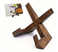1 pièce Support de livre de recettes en bois, support à gâteau et thé, support de livre et couvercle de pot, présentoir en bois, support de soutien pour la maison et le menu du restaurant 1 pc,Grande 