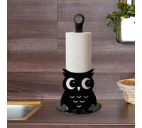 1 pièce Support de papier hygiénique en métal en forme de hibou, décoration de cuisine en fer noir, support à essuie-tout sans installation nécessaire, convient pour la table à manger, la chambre, la