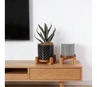1 pièce Support de plante carré, support de pot, étagère en bois durable à plusieurs niveaux pour usage intérieur/extérieur, convient pour les succulentes, les cactus, les plantes en pot - Étagère d'e