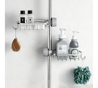 1 pièce Support de pomme de douche en acier inoxydable, Étagère de rangement pour robinet de cuisine, Étagère de rangement de cuisine, Panier de douche de salle de bain, Accessoires de salle de bain,