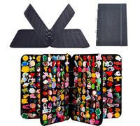 1 pièce Support de présentation de breloques à chaussures de 4 pages et 6 pages, organiseur de breloques à chaussures avec 264 trous, livret de collection de breloques à chaussures (sans accessoires i