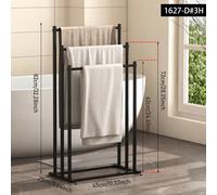 1 pièce Support de séchage de serviette robuste à 3 niveaux, Porte-serviettes autoportant avec structure métallique stable, Convient à toutes les tailles de serviettes, draps de bain, peignoirs, anti-
