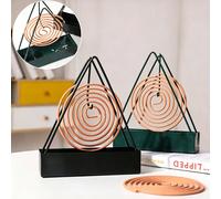 1 pièce Support de spirale anti-moustiques triangulaire, plateau suspendu, boîte de spirale anti-moustiques créative pour usage domestique, brûleur d'encens pour l'été, boîte anti-moustiques portable 