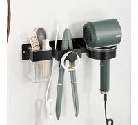 1 pièce Support multifonction pour sèche-cheveux, support mural de rangement pour sèche-cheveux, support de sèche-cheveux pour salle de bain, organisateur de sèche-cheveux, accessoires de salle de bai
