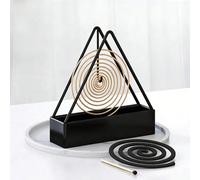 1 pièce Support mural en métal pour spirale anti-moustiques, boîte anti-moustiques portable pour l'extérieur, brûleur d'encens de bois de santal, plateau multifonction pour spirale anti-moustiques d'e