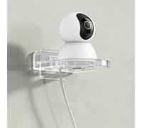 1 pièce Support mural universel sans perçage pour caméra de - support de rangement durable et gain de place 1 carré transparent,1 carré blanc,1 rond transparent,1 pièce ronde blanchePolypropylène