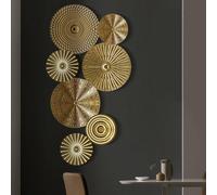 1 pièce Suspension murale ronde, suspension murale décorative en fer de forme ronde dorée minimaliste pour la maison, la décoration d'intérieur, la décoration de chambre, la décoration murale L,H,A,B,