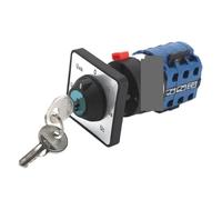1 pièce SZW26/LW26-20C YH5.3Y 20A 3 pôles 7 voies 12 vis sélecteur universel voltmètre interrupteur de tension avec 2 clés