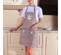 1 pièce Tablier de cuisine multifonctionnel et mignon avec poches - Réglable, résistant à l'huile et aux taches en polyester, imperméable, convient pour la cuisine, le jardinage et la cuisson rose,Vio