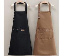 1 pièce Tablier de salon de coiffure et de cuisine, convient aux femmes et aux hommes, tablier de travail de chef, convient pour le barbecue, le restaurant, le bar, le café, le salon de manucure, les 