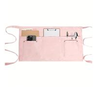 1 pièce Tablier de serveur à 5 poches - Tablier court/mi-long unisexe décoré de rivets, convient pour le café, le restaurant, la cuisine et l'usage domestique 1 pièceUnicolorePolyester