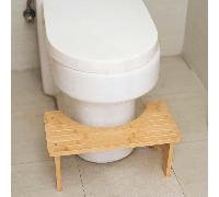 1 pièce Tabouret de toilette en bambou naturel, tabouret de toilette pour adulte, tabouret de toilette antidérapant, tabouret de toilette sain, décoration de salle de bain, décoration d'automne, rentr