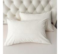 1 pièce Taie d'oreiller 100% coton pur, taie d'oreiller en coton lavé, texture naturelle, toucher naturel, taie d'oreiller style enveloppe, literie de chambre à coucher, décoration de dortoir, motif s