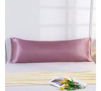 1 pièce Taie d'oreiller de corps en rose poudré soyeux 100% premium sans rembourrage. Housse de coussin en soie simulée, douce et respirante avec fermeture enveloppe. Housse de coussin décorative de s
