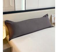 1 pièce Taie d'oreiller de lit de couleur unie confortable, douce et décorative, housse d'oreiller pour couple, housse de cœur d'oreiller double, taie d'oreiller longue de couleur unie multi-tailles, 