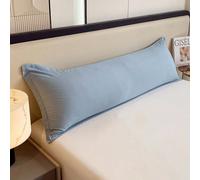 1 pièce Taie d'oreiller de lit de couleur unie confortable, douce et décorative, housse d'oreiller pour couple, housse de noyau d'oreiller double, taie d'oreiller longue de couleur unie multi-tailles,