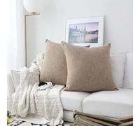 1 pièce Taie d'oreiller décorative sans rembourrage : Housse de coussin en lin artificiel bicolore à motif d'étoile, réalisée en fil de lin de bambou tressé avec soin, présentant un style rétro et mod