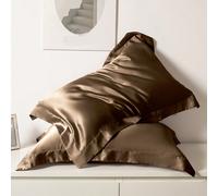 1 Pièce Taie D'oreiller En Satin Uni, Enveloppe Douce Pour Couvrir L'oreiller De La Chambre À Coucher, Literie 48cm*74cmUnicoloreAutre Polyester