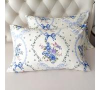 1 pièce Taie d'oreiller enveloppe à motif floral 100% polyester, sans rembourrage 50cm*70cm,45cm*45cm,50cm*50cm,50cm*66cm,50cm*75cm,51cm*91cm,60cm*60cm,66cm*66cm,80cm*80cm,51cm*102cm,51cm*137cmgraphiq