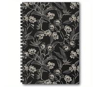 1 pièce Taille A5, 50 feuilles 100 pages, cahier à spirale gothique vierge lignée, fournitures de bureau gothiques, journal de style sorcière, convient pour les voyages, le bureau, l'écriture quotidie