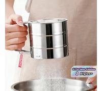 1 pièce Tamis à farine portatif en acier inoxydable, outil de filtrage de sucre en poudre pour la cuisson Acier inoxydable