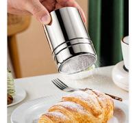 1 pièce Tamis à sucre en poudre en acier inoxydable à maille fine, idéal pour le cacao, la cannelle, la poudre de café - Distributeur d'épices en métal facilement nettoyable pour usage domestique, de 