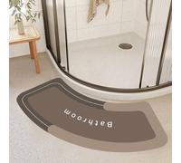 1 pièce Tapis antidérapant en silicone semi-circulaire, tapis antidérapant en caoutchouc léger pour porte de salle de bain, lavable en machine, tapis de pour salle de bain | Tapis de salle de bain mod