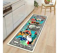 1 pièce Tapis coloré avec motif de signe dollar, éléments créatifs amusants de style dessin animé INS. Tapis de zone rectangulaire doux, convient pour l'extérieur, l'entrée, le salon, la chambre, la b