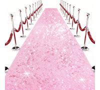 1 pièce Tapis d'allée rose pailleté champagne/tapis d'allée de mariage, tapis d'allée brillant, fournitures pour cérémonie de mariage et anniversaire, décoration d'allée, convient pour les événements,