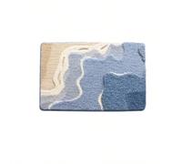 1 pièce Tapis de bain en fausse laine, moelleux, motif plage, convient pour une utilisation domestique, salle de bain, peut également être utilisé comme décoration de Noël ou cadeau 50*80cm,40*60cm (p