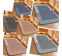 1 pièce Tapis de bain en silicone à séchage rapide et antidérapant - Haute absorption, lavable en machine, tapis de sol de salle de bain à haute absorption - Séchage rapide et antidérapant, doux et co