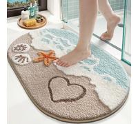 1 pièce Tapis de bain moelleux, sensation douce et confortable sous les pieds, tapis de bain en forme de fleur avec fond antidérapant en TPR, convient pour le couloir, la chambre, le salon, le bord du