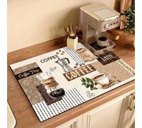1 pièce Tapis de bol, de plat, de support à vaisselle de cuisine avec imprimé café/citrouille, convient pour la cafetière et la machine à expresso 50*80,40*50,30*40,20*30Polyester
