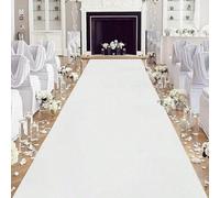 1 pièce Tapis de couloir minimaliste blanc, 99,99 cm de large, plusieurs tailles disponibles, convient pour les mariages, les fêtes et les événements à thème, tapis d'allée d'intérieur/extérieur, tapi