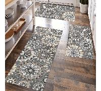 1 pièce Tapis de cuisine en silicone imprimé avec motif mandala - peut être utilisé comme tapis de bain, paillasson, tapis de séchage de la vaisselle - absorbant, antidérapant, anti-salissures, convie