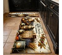 1 pièce Tapis de cuisine en terre de diatomée, surface en tissu tissé, éponge absorbante, fond en caoutchouc anti-salissure, tapis de sol doux résistant à la saleté, convient pour la cuisine, la salle
