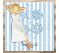 1 pièce Tapis de plage à motif de coquillage d'étoile de mer, Tapis de plage extra-large, Léger et durable. Idéal pour les voyages, le camping et les pique-niques. Taille extra-large pour adultes. Trè
