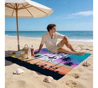 1 pièce Tapis de plage à motif d'été, Tapis de plage extra large, Léger et durable. Parfait pour les voyages, le camping et les pique-niques. Taille extra large pour adultes. Parfait pour la plage et 