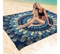 1 pièce Tapis de plage à motif mandala bohème, tapis de plage surdimensionné, léger et durable. Parfait pour les voyages, le camping et les pique-niques. Taille surdimensionnée pour adultes. Parfait p