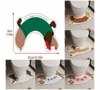 1 pièce Tapis de salle de bain en silicone mignon en forme de chien teckel, anti-éclaboussures, lavable à la maison, en tricot doux, fait main, non tissé, antidérapant, facile à nettoyer, 3,5 cm d'épa