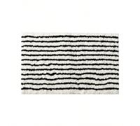 1 pièce Tapis de salle de bain imprimé, tapis de salle de bain doux, matelas, tissu imitation cachemire, base en plastique avec pois au fond, tapis de porte rayé, tapis de décoration de meubles, tapis